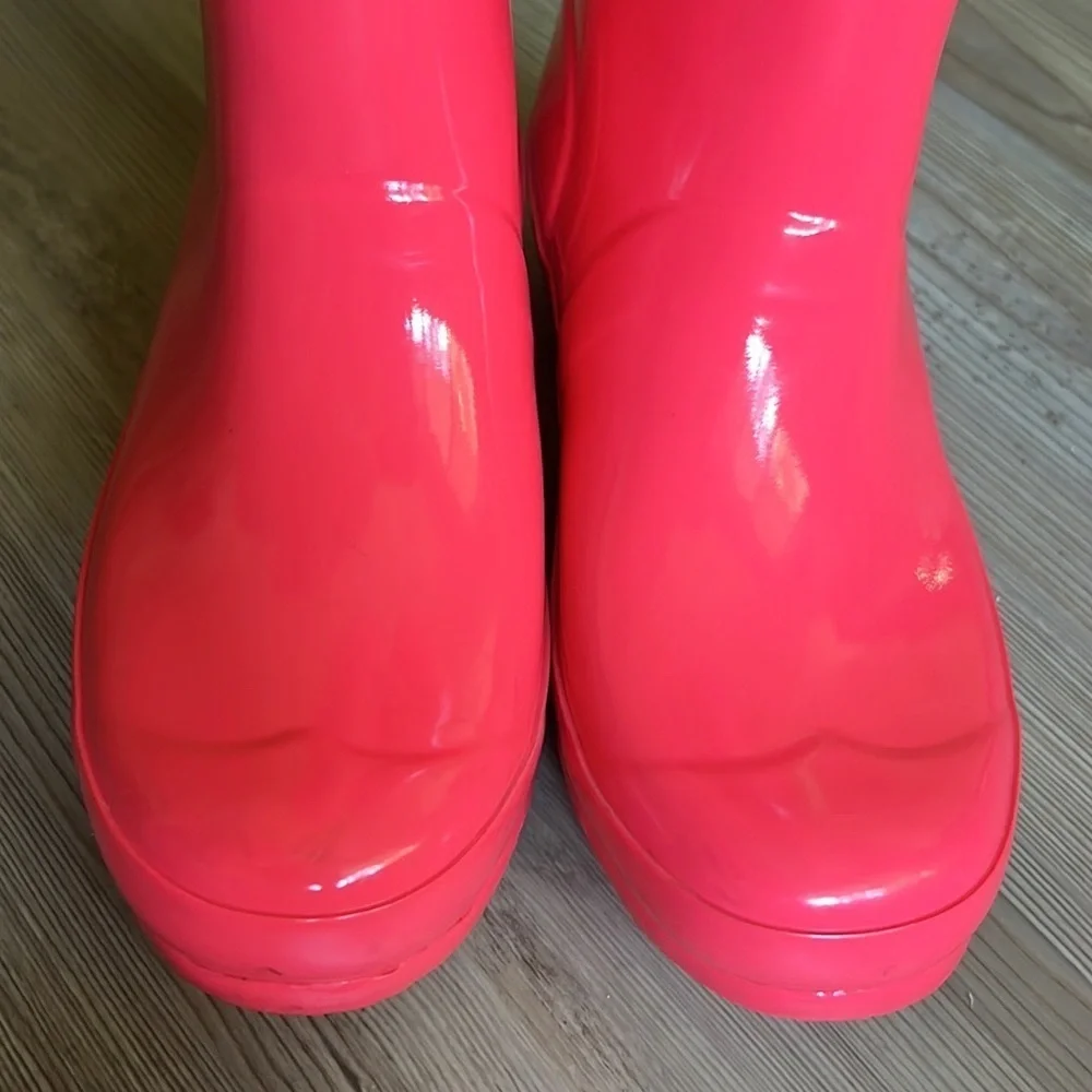 Hunter The Original Kids Gloss Wellington Rain Boot Pink Youth Kids